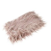 Baby Photo Props Boy Girls Newborn Baby Photography Shoot Wrap Soft Fur Quilt Photographic Mat (Khaki)