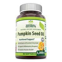Herbal Secret's Pumpkin Seed Oil 1000 Mg, 90 Softgels - Rich Source of Essential Fatty Acids - Supports Inflammatory Response -Promotes Prostate Health