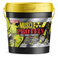 Colossal Labs 100% Whey Protein Powder Isolate/Blend | Fast-Absorbing Workout Supplements for Men and Women | 25g of Pure Protein and 5.5g of BCAAs in Each Serving | Chocolate, 12 lbs, 162 Servings