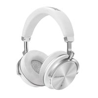 Bluedio T4S Superior Turbine Active Noise Cancelling Bluetooth Headphones with Mic Over-Ear Swiveling Wired and Wireless High-End Headphones with Carrying Bag for Cell Phone/PC/TV (White)