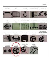 Medline Walker Rear Wheel - Fits MDS86825 Rollator - 8" Wheel - 1 Each