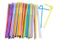 100 Pcs Flexible Plastic Bendy Mixed Colours Party Disposable Drinking Straws Kids Birthday Wedding Decoration Event Supplies
