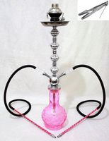 Hookah 28" Hot Pink 2 hose shisha nargila bars smoking pipe glass water Vase
