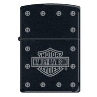 Zippo 2005 Classic Black Matte Harley Davidson Logo-Studs Windproof Pocket Lighter