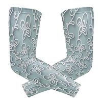 LEVEIS Paper Flower Arm Sleeves UV Protection for Men Women Sunblock Protective Gloves Running Golf Cycling Driving Long Arm Cover 1 Pair