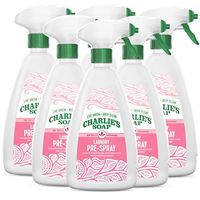 Charlie’s Soap Laundry Pre-Spray (16 Fl. Oz, 6 Pack) Natural Laundry Pretreat and Stain Remover – Powerful, Non-Toxic and Eco-Friendly