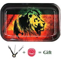 Zdada Large Metal Raw Rolling Tray Gift Set for Tobacco Stroge (Includes 1 Lion Rolling Tray,1 Rolling Machine and 1 Cleaning Ashtray Accessories)