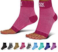 SB SOX Compression Foot Sleeves for Men & Women - Best Plantar Fasciitis Socks for Plantar Fasciitis Pain Relief, Heel Pain, and Treatment for Everyday Use with Arch Support (Pink, Small)