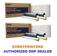 Two Boxes of RX1HS 4X6 Media, Paper and Ribbon KIT for DNP DS-RX1HS Printer (Total of 2800 Prints). Comes with Free Samples of Our Photo folders (Eventprinters Brand).