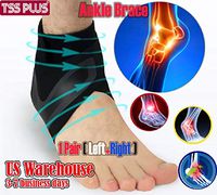 1 PAIRE (Left+Right) TSSPLUS,Ankle Support,Brace, Socks Men Women Lightweight Breathable Compression Anti Sprain,Feet Sleeve Heel Cover Protective Wrap (M (Left+Right))