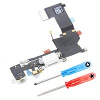 MMOBIEL Dock Connector Replacement Compatible with iPhone 5S (White) Charging Port Flex incl 2X Screwdriver