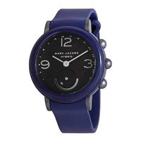 Marc Jacobs Women's Hybrid Smartwatch Watch with Rubber Strap, Blue, 20 (Model: MJT1013)