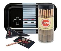 Bundle - 3 Items - 50 Natural RAW King Size Cones, RAW Loader with Rolling Paper Depot Rolling Tray (Controller)