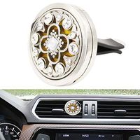 Novelty Clear Crystal Aromatherapy Home Car Essential Oil Diffuser Locket Clip with 3PCS Free Washable Felt Pads (Clear Crystal)