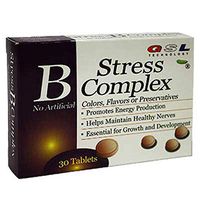 GSL Stress B Complex & VIT C E zinc B12 B6 B2 B3 Folic Acid 30 Tablets -Pack of one