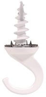 Hillman Fasteners #122412 White Driller Hook,2-Pack