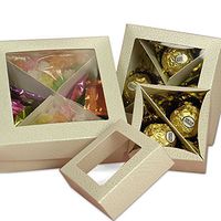 Ivory View-Top Clear Window Boxes | Quantity: 25 | Width: 4 3/4"