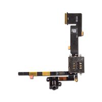 Group Vertical Replacement Headphone Jack with Flex Cable Compatible with Apple iPad 2 3G (Black) (A1395, A1397, A1396)