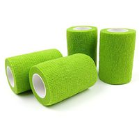Alfie Pet - Magee Self Adherent Cohesive 4-Piece Wrap Bandages with Scissor Set - Color: Green, Size: 7.5cm