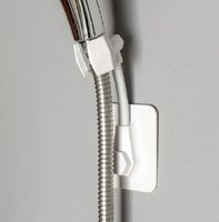 Bestmemo Adjustable Shower Head Holder Wall Mount Bracket Strong Adhesive for Bathroom,No-Damage Hanging Strips,Better than Suction Cups (Adhesive showerhead holder 02)