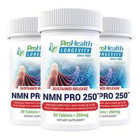 ProHealth 3-Pack NMN Pro 250 Sustained Release (250 mg nicotinamide mononucleotide, 30 Tablets per Bottle) NAD+ Precursor | Supports Anti-Aging, Longevity and Energy | Non-GMO …