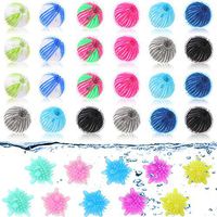 34 Pieces Pet Hair Remover for Laundry and Solid Washer Balls, Multicolor Lint Remover Washing Balls Reusable Dryer Ball Laundry Scrubbing Balls for Washing Machine Supplies