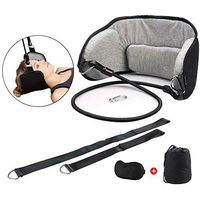 Portable Neck Head Hammock Cervical Traction Device for Neck Pain Relief Massage with Free Eye Mask