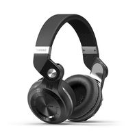 Bluedio T2S Bluetooth Headphones On Ear with Mic, 57mm Driver Rotary Folding Wireless Headset, Wired and Wireless Headphones for Cell Phone/TV/PC, 40 Hours Play Time (Black)