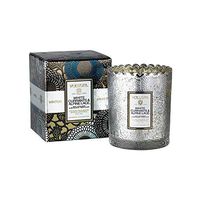 Voluspa White Currants and Alpine Lace Boxed Scalloped Edge Glass Candle, 6.2 Ounces