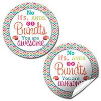 “No IFS, Ands, or Bundts” Teacher, Staff, or Employee Appreciation Thank You Sticker Labels, 40 2" Party Circle Stickers by AmandaCreation, Great for Envelope Seals & Gift Bags