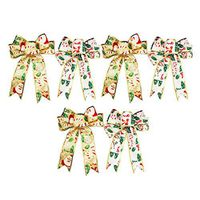 Toyvian 6 Pcs Christmas Gift Bows, Ribbon Knots Bows for Wrapping Gift Wedding Car House Decoration