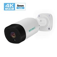 Outdoor Security Surveillance IP Camera POE Onvif H.265, SV3C UltraHD 4K (8MP) POE Camera with Audio Recording, 3840x2160, 5mm Lens, Heavy Duty Housing IP67 Waterproof, White(Series A)