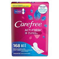 Carefree Acti-Fresh Freedom Fit Panty Liners, Regular, 168 Count