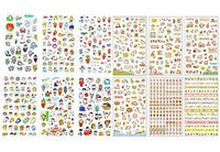 ALIMITOPIA Scrapbook Sticker,12 Sheets Kawaii Cartoon Cat Charactor DIY Transparent Decorative Paster Ornament Mark