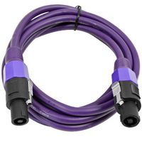 Seismic Audio - TW12S10Purple - 12 Gauge 10 Foot Purple Speakon to Speakon Professional Speaker Cable - 12AWG 2 Conductor Speaker Cable
