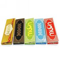 Moon 77×45mm 1 1/4 inch Cigarette Rolling Papers 5 Colors Mixed Pack 5 Booklets