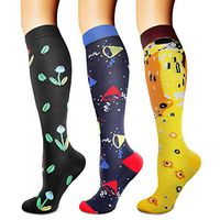 CHARMKING Compression Socks (3 Pairs) 15-20 mmHg is Best Athletic & Medical for Men & Women, Running, Flight, Travel, Nurses, Edema - Boost Performance, Blood Circulation & Recovery (L/XL,Assorted 38)