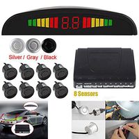 Omnibearing & Intelligent Parking Assistance System Contain Visual Digital LED Display & 8 Sensors (Black)