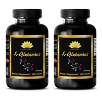 Bodybuilding Supplements - L-GLUTAMINE - L-glutamine for Digestion - 2 Bottles 200 Capsules