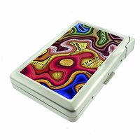 Alien Terms Em1 Hip Silver Cigarette Case With Built In Lighter 4.75" X 2.75" Id Holder Metal Wallet RFID Protection