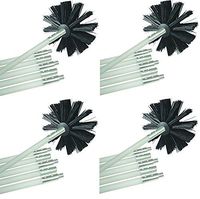 Deflecto Dryer Duct Cleaning Kit, Lint Remover, Extends Up To 12 Feet, Synthetic Brush Head, Use With or Without a Power Drill (Pack of 4)