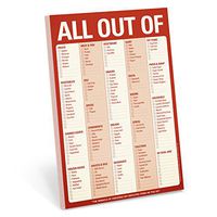 Knock Knock All Out Of Pad Grocery List Note Pad, 6 x 9-inches (Red)