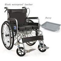 YangMi Wheelchair- Folding Portable Small Portable Toilet Wheelchair Elderly Elderly Portable Disabled Wheelchair Trolley (Color : Tartan Oxford, Size : 122x89cm)