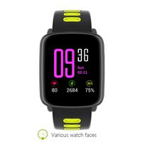 Smart Watch Waterproof Hear Rate Pedometet IP68 Water Resistant for Swimming Sports GV68 Bluetooth Smartwatches for Android and iOS Phones Fitness Watch (Green)