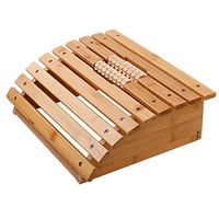 Trycooling Bamboo Foot Massager Roller Under Desk Footrest,Used to Stimulate Foot Acupoints to Reduce Fatigue for Office Home