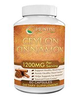 Ceylon Cinnamon (Made with Organic Ceylon Cinnamon) 1200mg per Serving, 60 Capsules - Healthy Blood Sugar Support, Joint Support, Anti-inflammatory & Antioxidant