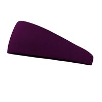 Bondi Band Solid Moisture Wicking 4" Headband, Eggplant, One Size