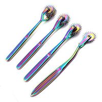G.S Set of 4 Wartenberg Neurological Pin Wheel Pinwheel 1, 2, 3, 5 Head Diagnostic Multi Color Rainbow Best Quality