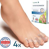 YogaMedic Bunion Corrector Toe Separators for Fast Pain Relief - Orthopedic Bunion Toe spacers Spreader to Correct Toes