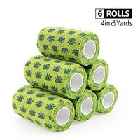 AUPCON Cohesive Bandages Self Adhesive Bandage Vet Wrap Bulk Self Adherent Wrap Non-Woven for Pets Animals & Ankle Sprains & Swelling Supply, FDA Approved 4 Inches x 5 Yards